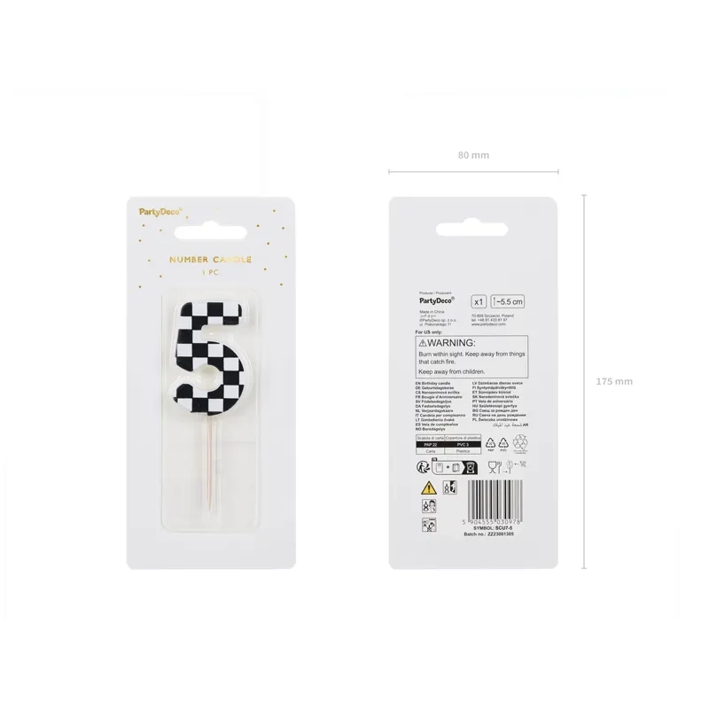 Tortagyertya 5-ös szám, zászlós mintával