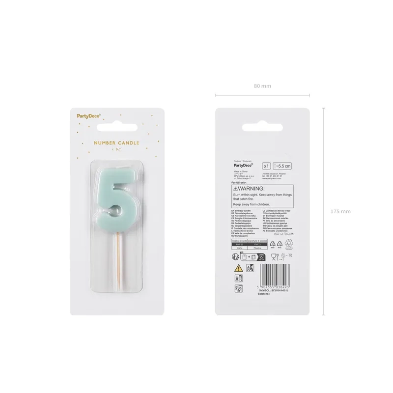 Tortagyertya 5-ös szám, világoskék