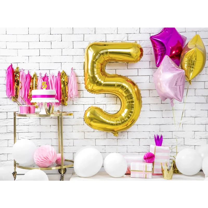 Arany tortagyertya 5-ös szám, 7 cm