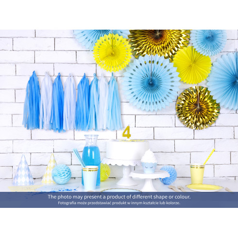 Zlatna svjećica za tortu broj 5, 7 cm