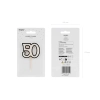 Lumânare pentru tort cifră 50 alb-negru