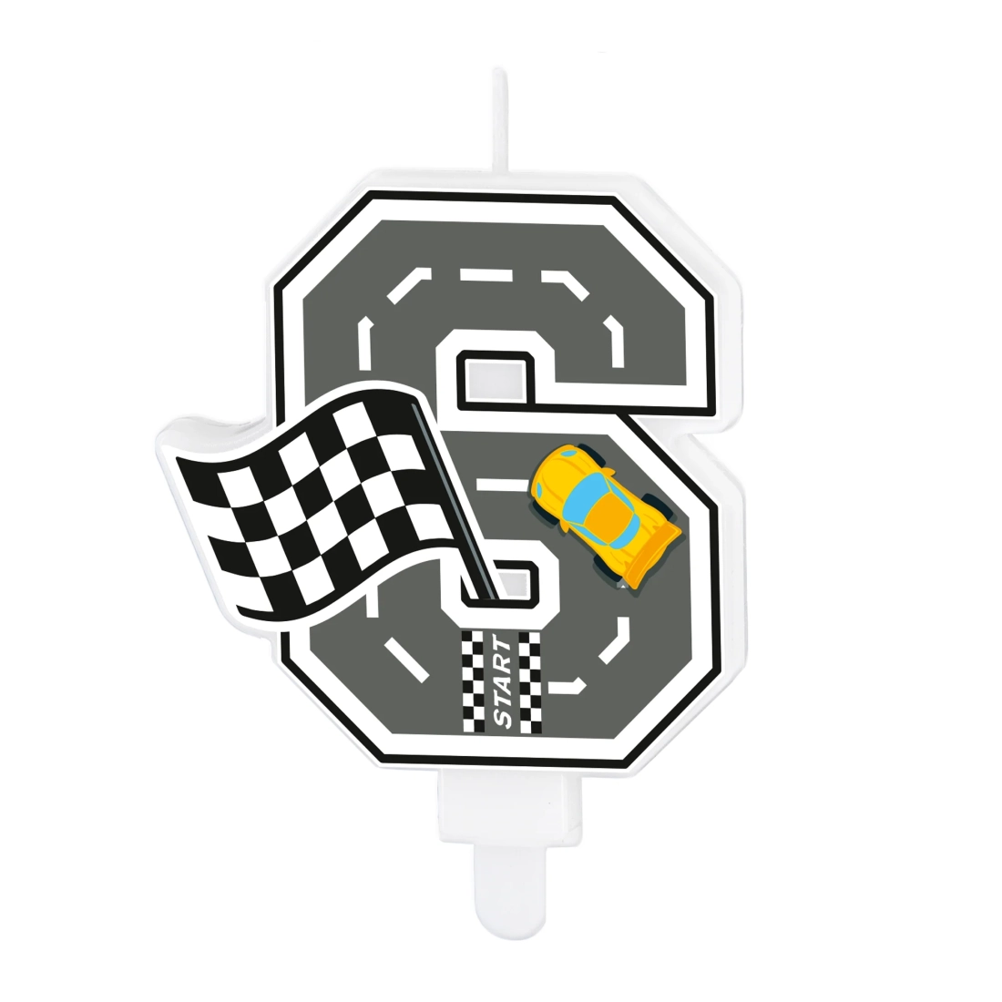 Sviečka na tortu číslo 6 Race On