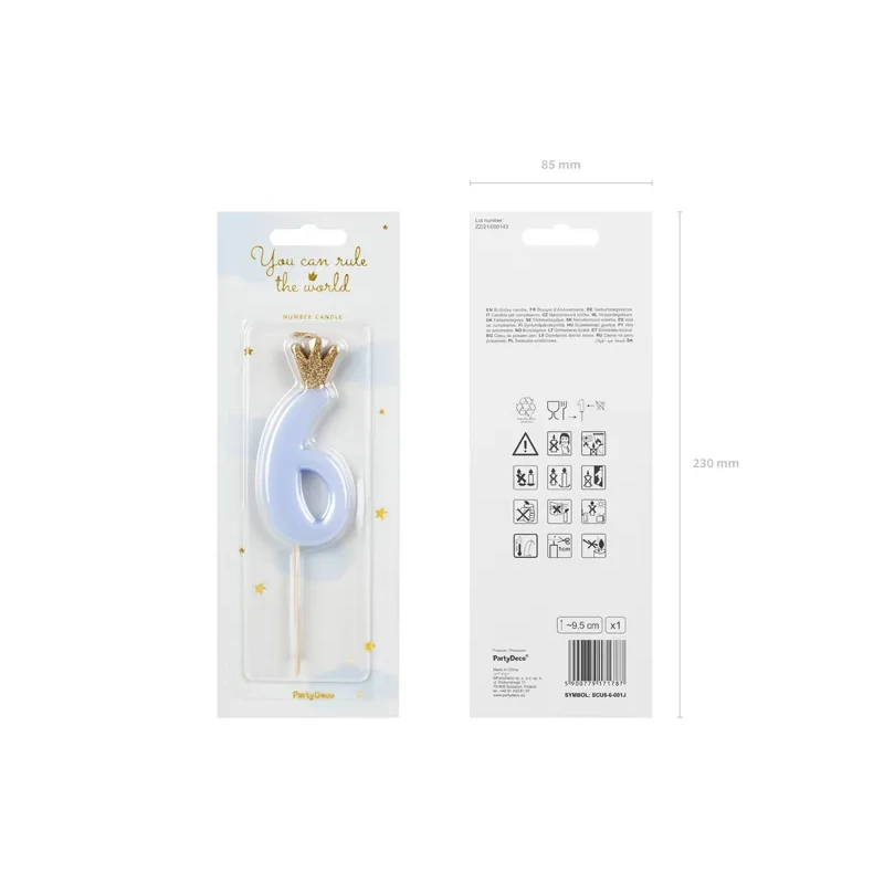 Tortagyertya 6-os szám, világoskék