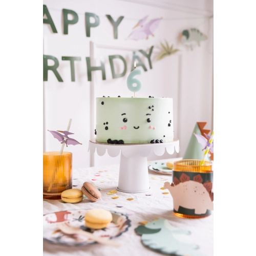 Lumânare pentru tort cifră 6, albastru deschis