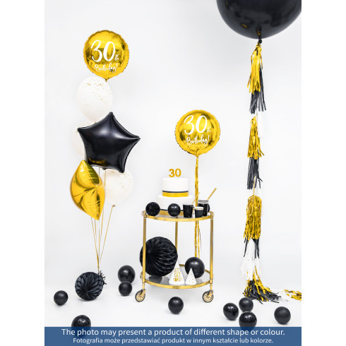 Lumânare pentru tort cifră 6, aurie cu sclipici