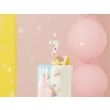 Lumânare pentru tort, cifră 7, albă cu confetti