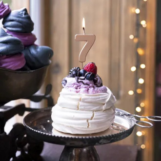 Svíčka na dort číslo 7 rose gold