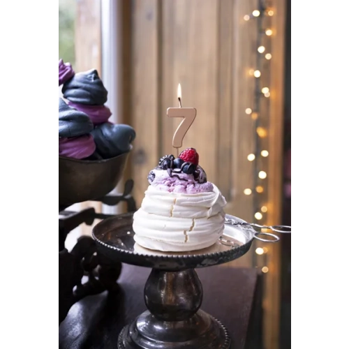 Svíčka na dort číslo 7 rose gold