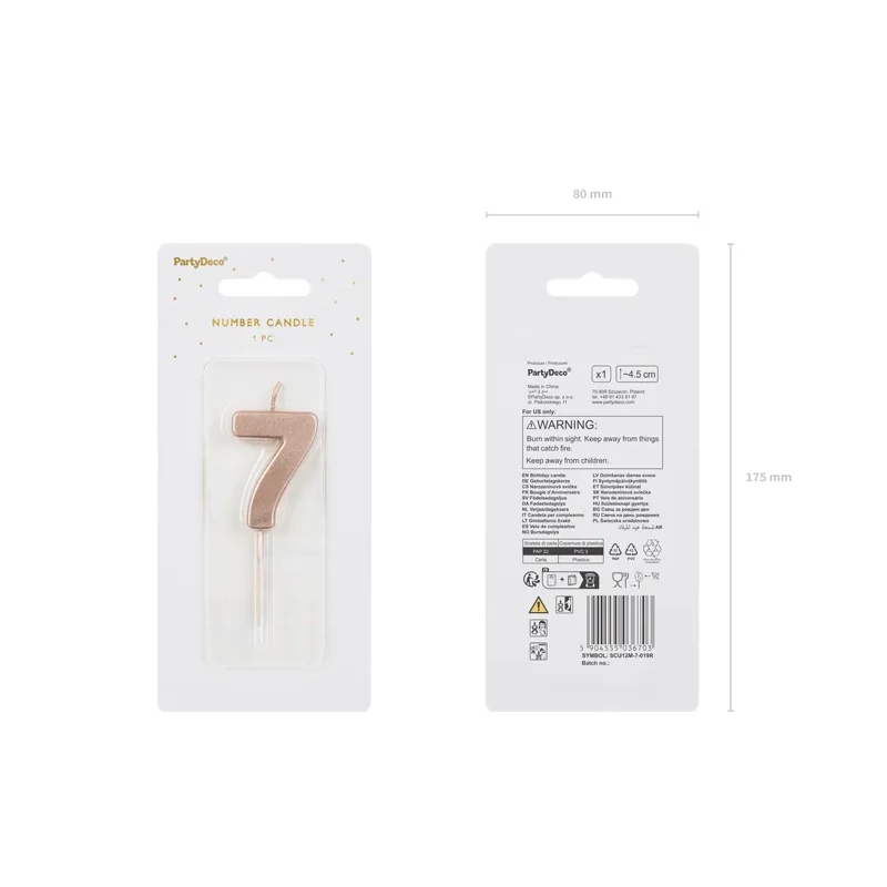 Tortagyertya 7-es szám, rose gold