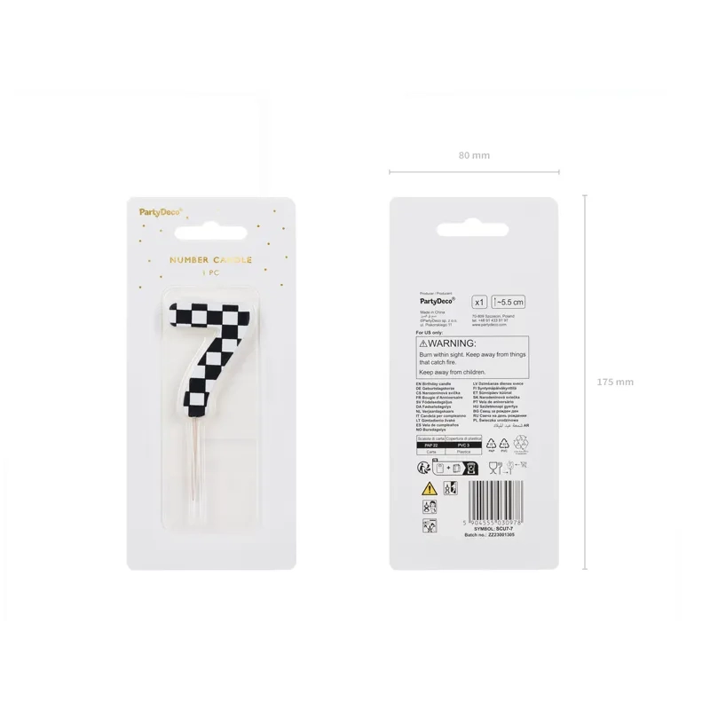 Tortagyertya 7-es szám, kockás zászlós, vegyes
