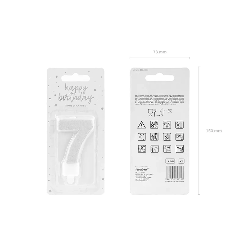 Tortagyertya 7-es szám, ezüst színű