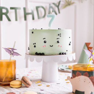 Sviečka na tortu číslo 7 svetlomodrá