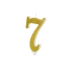 Lumânare pentru tort, cifră 7, aurie cu sclipici