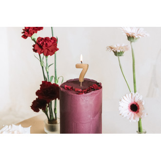 Sviečka na tortu číslo 7 zlatá