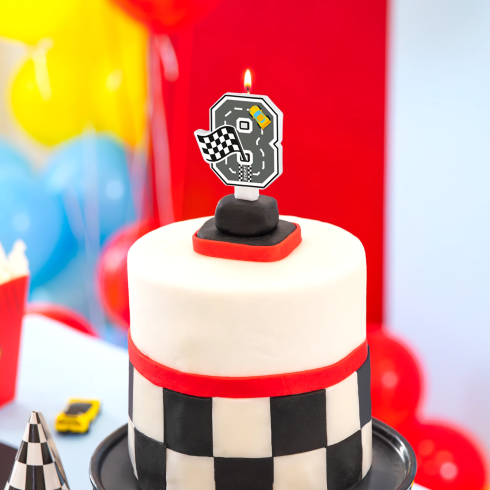 Sviečka na tortu číslo 8 Race On