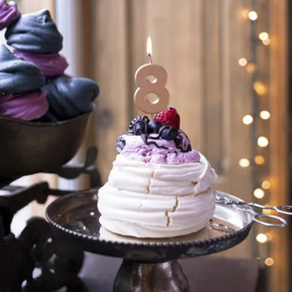 Svíčka na dort číslo 8 rose gold