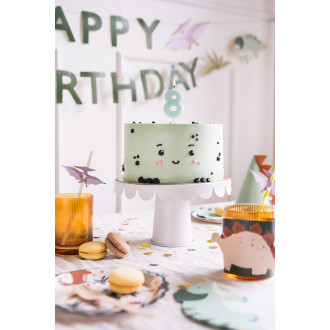 Sviečka na tortu číslo 8 svetlomodrá