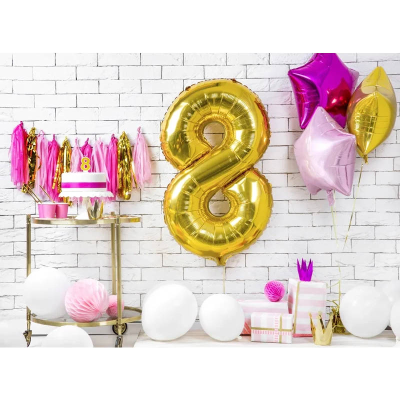 Arany tortagyertya 8-as szám, 7 cm