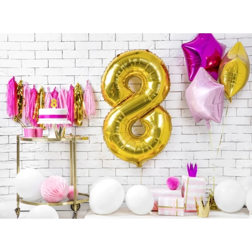 Arany tortagyertya 8-as szám, 7 cm