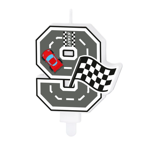 Race On 9-es szülinapi tortagyertya