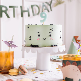 Sviečka na tortu číslo 9 svetlomodrá