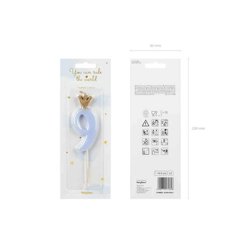 Tortagyertya 9-es szám, világoskék