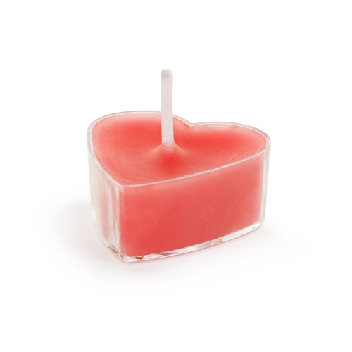 Lumânări pastilă în formă de inimă, roșii, 10 buc.