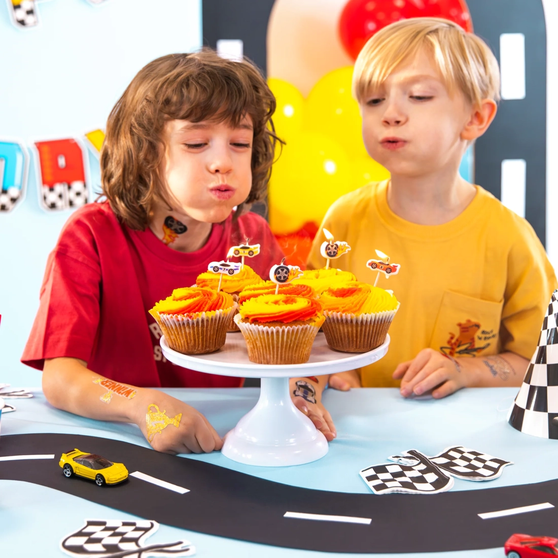 Svečke za torto Race On, 5 kosov