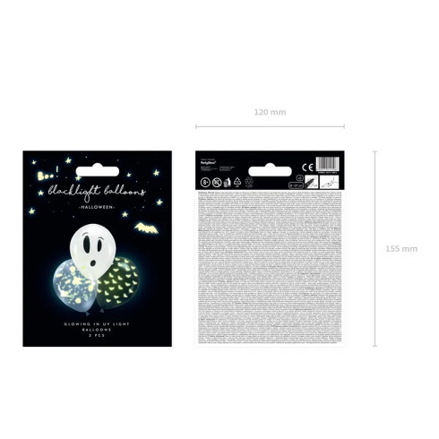 Svetleči baloni Halloween 27 cm – mešanica motivov, 3 kosi