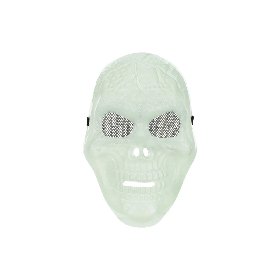 Maschera a teschio luminosa per il viso 17 x 27 cm – fosforescente per feste