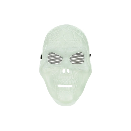 Világító koponyamaszk arcra 17×27 cm – foszforeszkáló partykellék