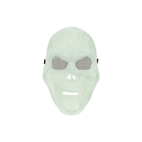 Svjetleća maska lubanje za lice 17x27 cm – fosforescentna za party