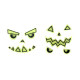 Világító géles tökmatricák – 2 db, halloweeni arcok