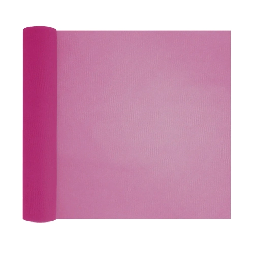 Decorațiune textilă din tulle roz închis 30x900 cm