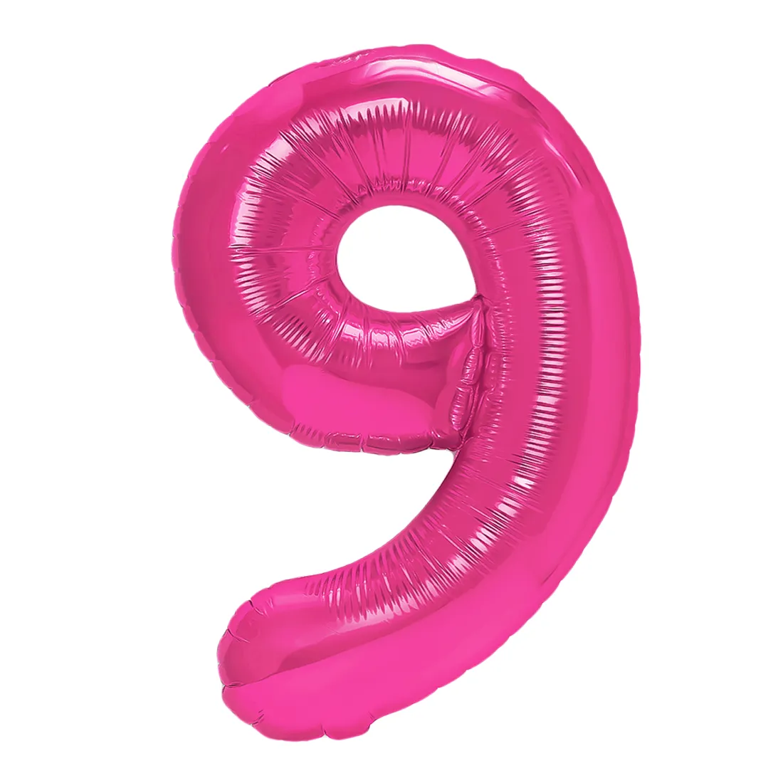 Balon aniversar fucsia închis, cifra 9, 100 cm