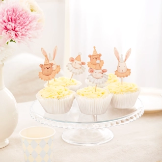 Toppery na dort králík medvídek myška baby 6 ks