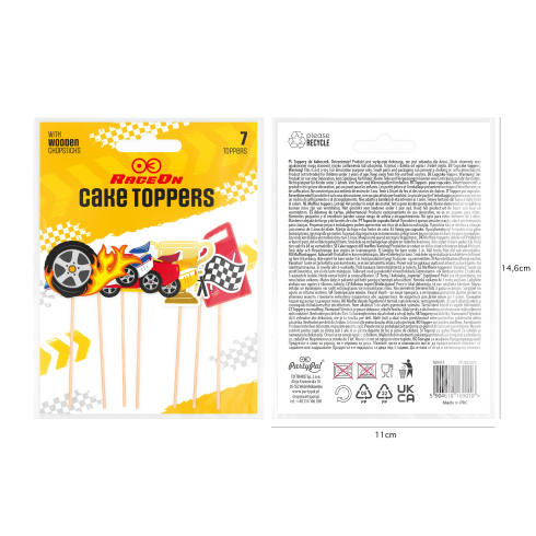 Toppery na tortu Race On 7 ks