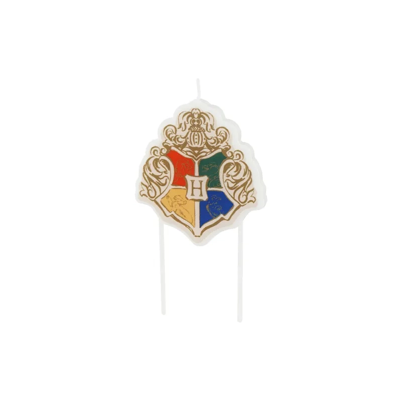 Lumânare pentru tort Harry Potter cu stema Hogwarts, 6,7x7,4 cm