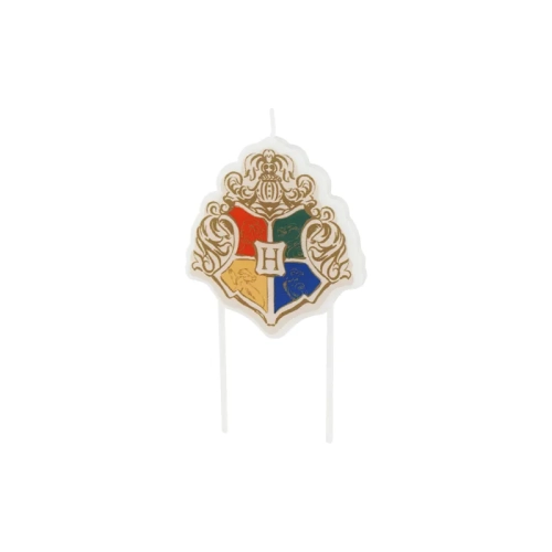 Lumânare pentru tort Harry Potter cu stema Hogwarts, 6,7x7,4 cm