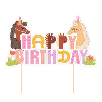 Tortni topper Konji, 1 kos