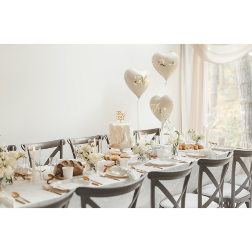 Akrilni zlatni ukras za tortu MR & MRS