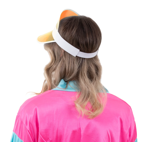 Prozorna sončna vizir kapa za poletno zabavo, oranžna