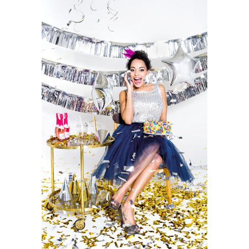 Bleščeči holografski zabavni klobučki, mešanica barv 16 cm – 20 kosov