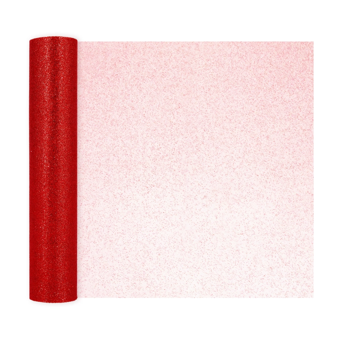 Csillogó piros tüll parti dekorációhoz 30×900 cm