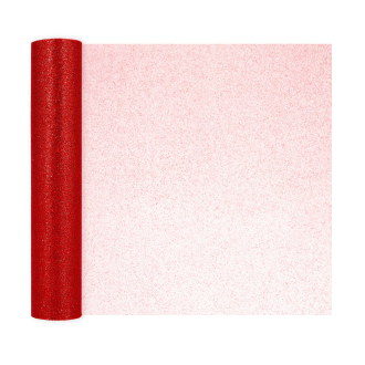 Trblietavý tyl na párty dekorácie červený 30x900 cm