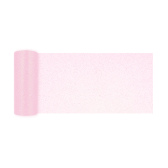 Trblietavý tyl na party dekorácie svetloružový 15x900 cm