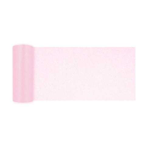 Trblietavý tyl na party dekorácie svetloružový 15x900 cm