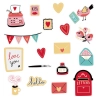 Stickere de Valentine love mix, set 18 bucățí