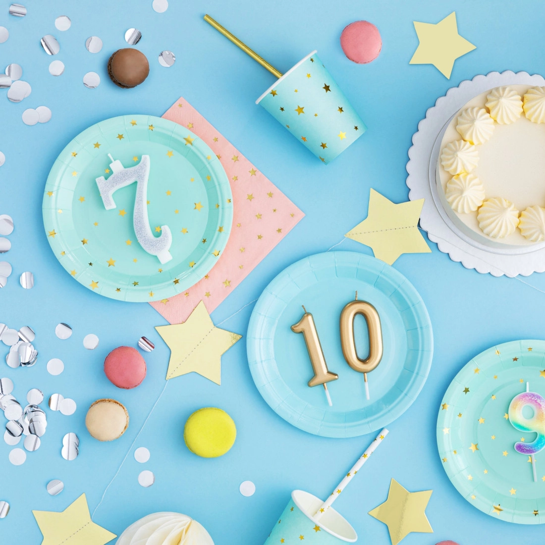 Lumânare mare argintie pentru tort, cu sclipici, cifra 3