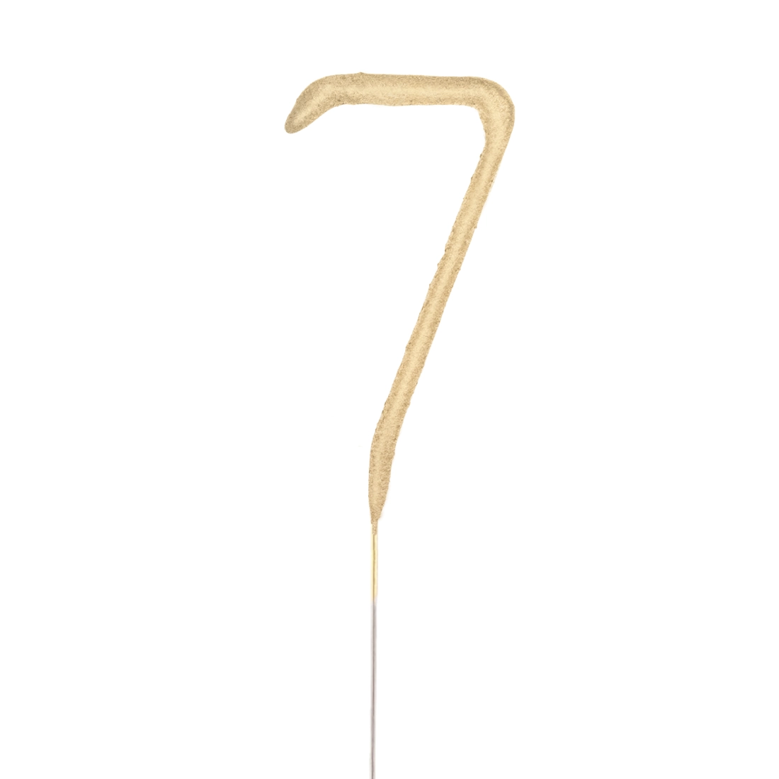 Scânteie pentru tort, mare, aurie, în formă de cifra 7